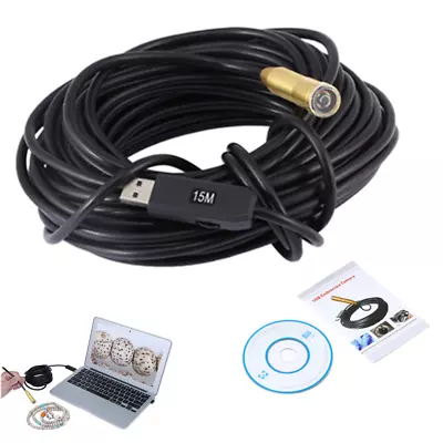 Buy Pipe Inspection Camera Endoscope Video Sewer Drain Cleaner Waterproof Snake USB • 29.59$