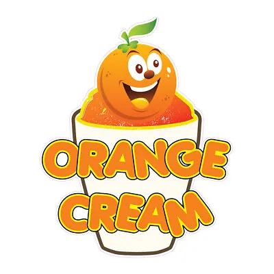 Buy Food Truck Decals Orange Ice Cream Retail Concession Concession Sign Orange • 11.99$