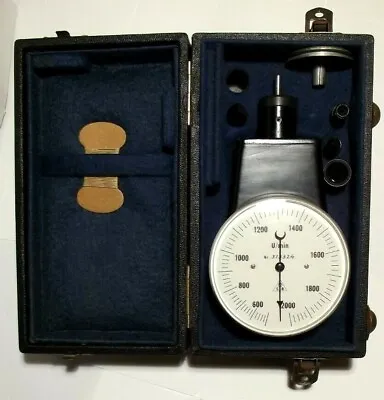 Buy Schaeffer & Budenberg Hand U/min Machine Gauge/ Tachometer In Wood Box With Tips • 92.65$