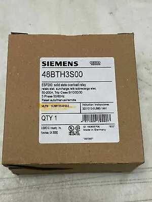 Buy SIEMENS 48BTH3S00 ESP200 Solid State Overload Relay - 50-200AMPS • 522$