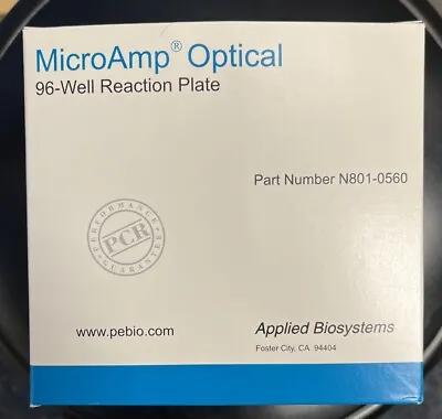 Buy APPLIED BIOSYSTEMS MicroAmp Optical 96-Well PCR Reaction Plates N8010560 (10/Bx) • 23.99$