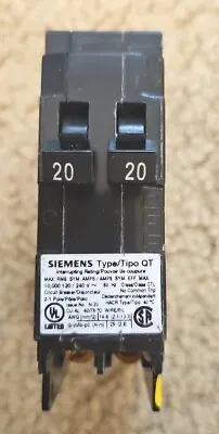 Buy Siemens 20 Amp Universal NC Type QT 120/240V Circuit Tandem Breaker Q2020NC  • 12.99$