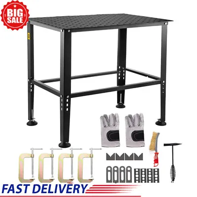 Buy  36  X 24  Welding Table Adjustable Workbench Heavy Duty W / Accessories 600lb   • 135.99$