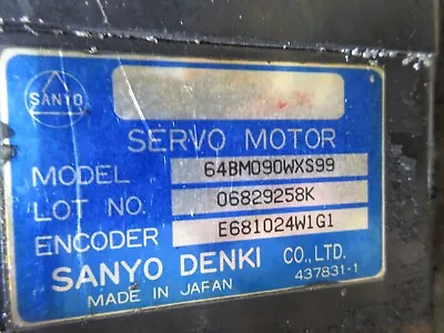Buy Sanyo Denki Servo Spindle Motor Encoder Only E681024w1g1 Brother Tc-31 • 1,499.99$