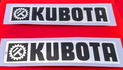 Buy KUBOTA Gear Decal Silver And Black Pair • 19.51$