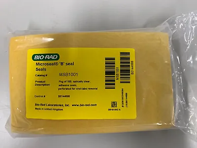 Buy Microseal “B” PCR Plate Sealing Film, MSB1001, Pack Of 100, Bio-Rad, New • 100$