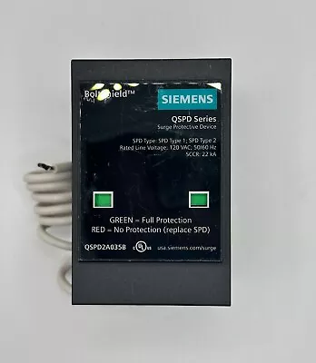 Buy Siemens QSPD2A035B BoltShield 2-Pole 120/240V Surge Protection Device  TESTED • 58.99$