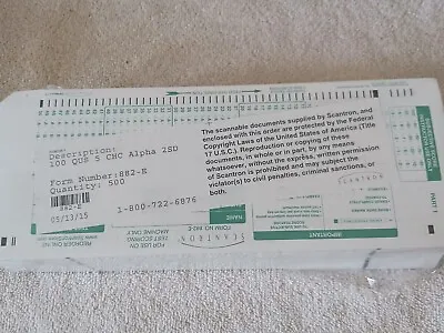 Buy  New Official SCANTRON Brand 882-E Answer Sheet (496 Sheet Pack) • 59.96$