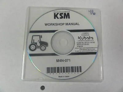Buy Kubota KSM M4N-071 Tractor Workshop Manual   2016 • 19$