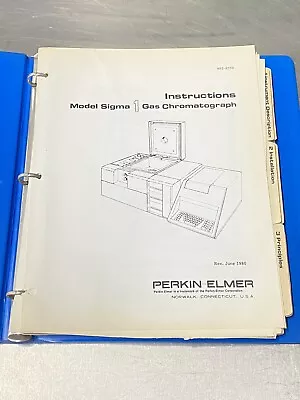 Buy Perkin Elmer PE Sigma 1 Gas Chromatograph - Users Guide / Instructions Manual • 39.99$