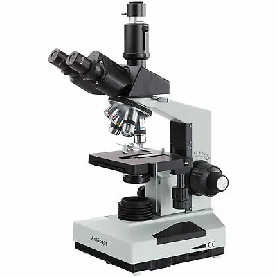 Buy AmScope 40X-2000X Trinocular Biological Compound Microscope LED-Light Multi-Use • 459.99$