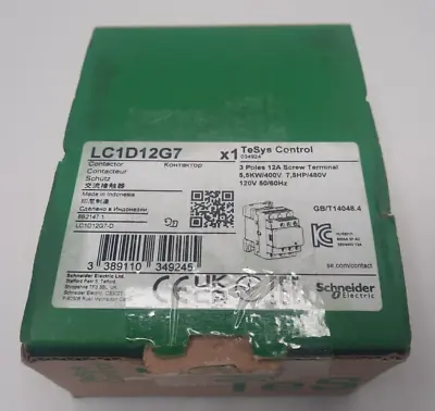 Buy Schneider Electric LC1D12G7 12 AMP 120VAC Contactor Square D UL Listed • 50$