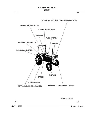 Buy 260 Tractor Service Parts Manual Kubota L260P Exploded Diagram • 19.97$