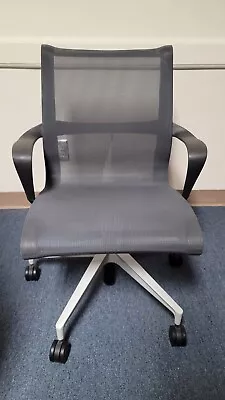 Buy Herman Miller Setu Graphite Office Mesh Chair With Arms • 499$