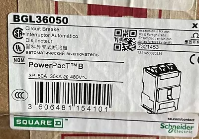 Buy (UP TO 2) Schneider Electric / Square D BGL36050 50A 3P Circuit Breaker • 576$