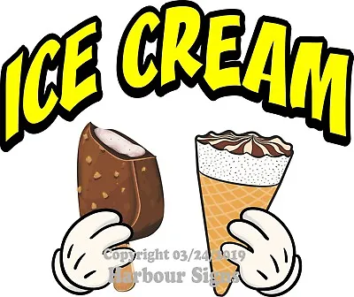 Buy Ice Cream DECAL (Choose Your Size And Color)   M Concession Food Truck Sticker • 12.99$