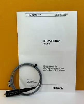 Buy Tektronix CT-2/P6041 1.2 KHz To 200 MHz, Current Transformer + Probe. New! • 399$