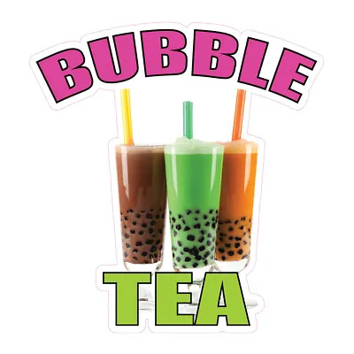 Buy Food Truck Decals Bubble Tea Restaurant & Food Concession Concession Sign Pink • 11.99$