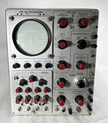 Buy Vintage Tektronix 545 Oscilloscope With 4-Ch Amplifier 1A4 ~ PARTS Or REPAIR • 399.90$