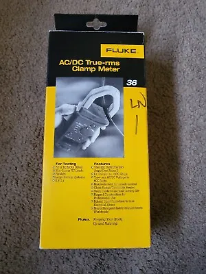 Buy Brand New FLUKE 36 AC/DC True RMS Clamp Meter Vintage • 325$
