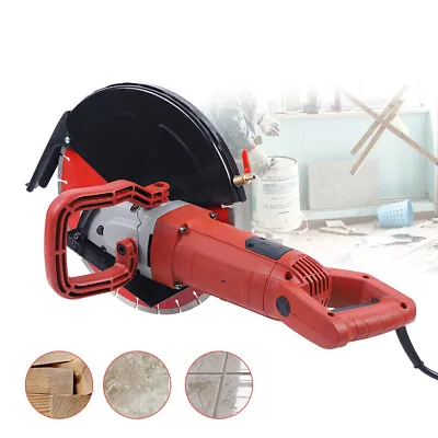 Buy Used! 14  Circular Concrete Cut Off Saw Wet Dry Concrete Saw Cutter W/Water Pump • 125$