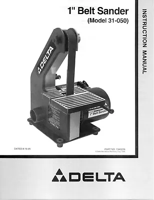 Buy Instruction Manual Fits Delta 31-050 1  Belt Sander • 19.97$