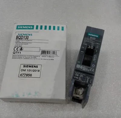 Buy Bqd130 Siemens 1pole 30amp 277v 14ka Circuit Breaker New In Box! • 61.25$