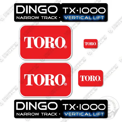 Buy Toro Dingo TX-1000 Decal Kit Vertical Lift - 7 YEAR OUTDOOR 3M VINYL! • 74.95$
