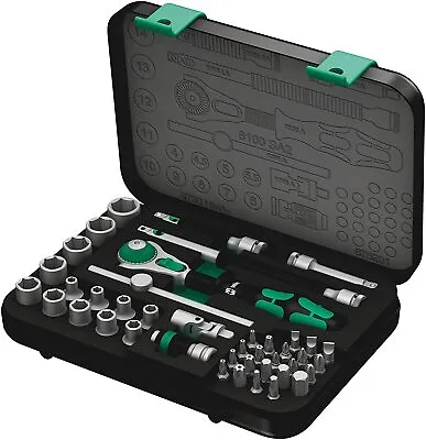 Buy Wera 8100 SA 2 Zyklop Speed Ratchet, Sockets, Bits And Accessories Set, 14 Drive • 285.90$