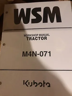 Buy Kubota M4N-071 Tractor Workshop Service Manual • 44.99$
