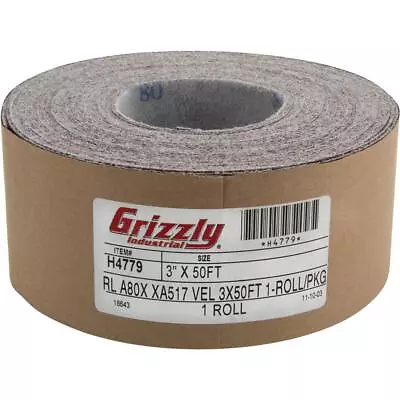 Buy Grizzly H4779 3  X 50' A/O Sanding Roll 80 Grit, H&L • 83.95$