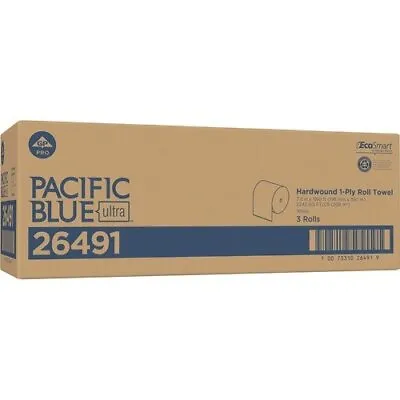Buy Pacific Blue® Hardwound Roll Towels, White, 1,150-ft., 3 Rolls (GPC26491) • 73.62$