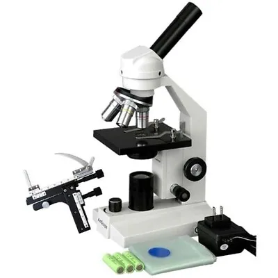 Buy Amscope 40X-1000X Monocular LED Student Microscope W/ Mechanical Caliper • 123.92$