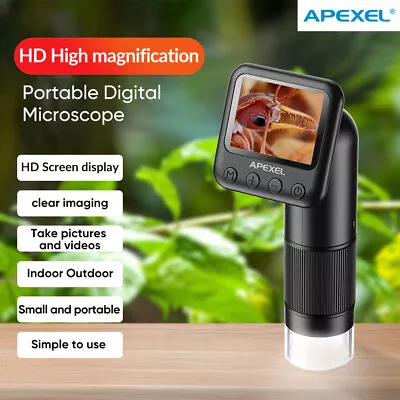 Buy APEXEL Handheld Digital 400-800X Magnification Microscope LCD Screen For Observe • 63.99$