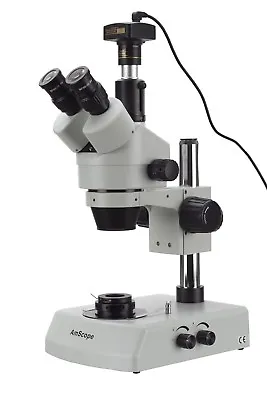 Buy 7X-45X Gem Stereo Microscope With Dual Halogen Lights + Darkfield Condenser + 1. • 730.99$