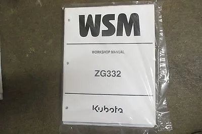 Buy Kubota ZG332 ZG 332 ZTR Mower Service & Repair Manual • 70$