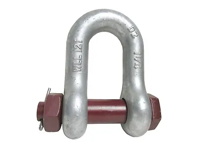 Buy 1 1/4  Safety Bolt Chain Shackle Lifting Clevis D Ring 12 Ton Crane Wrecker • 39$