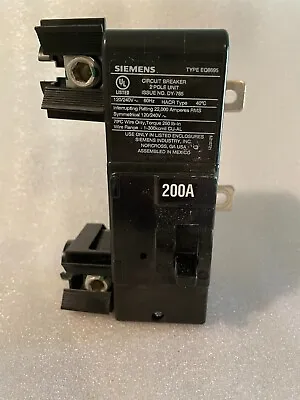 Buy Siemens 200A 2 Pole Type EQ8695 Circuit Breaker • 40$