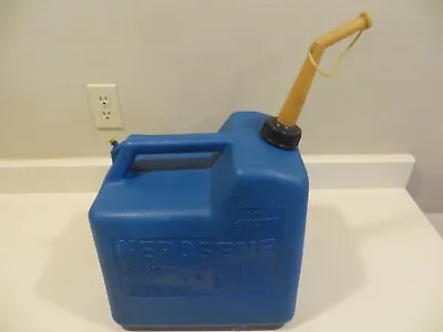 Buy (1) Chilton 5 1/4 Gallon Blue Plastic Vented Kerosene Gas Can Pre Ban CLEAN USA • 45.99$