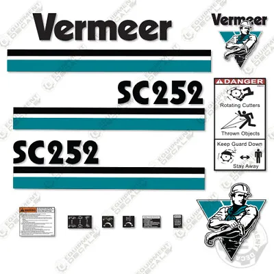 Buy Fits Vermeer SC252 Decal Kit Stump Grinder - 7 YEAR OUTDOOR 3M VINYL! • 99.95$