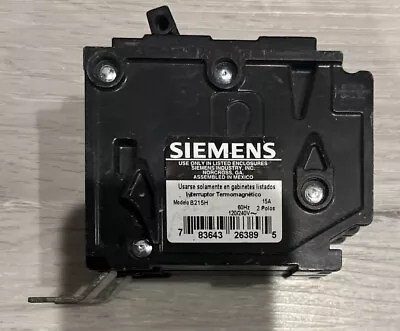 Buy Siemens B215h 2pole 15a Circuit Breaker 120/240v • 10$