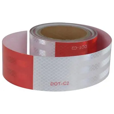 Buy Reflective 2 X 30FT Red White Tape For Cars Trucks Trailers • 16.69$