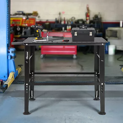 Buy 36x24'' 1320lb Load Welding Sawing Table  Carbon Steel Workbench W/ Storage Tray • 133$