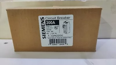 Buy New Qn2200 Siemens 200 Amp 120v 240v 2 Pole Circuit Breaker 200a 2p • 185$