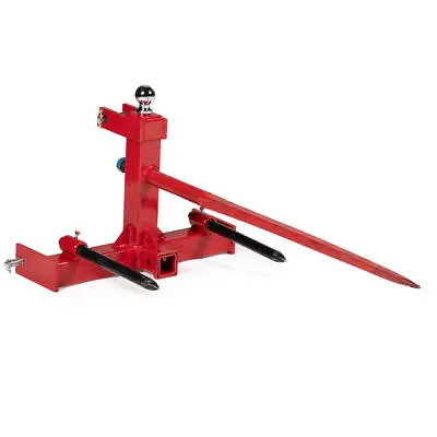 Buy Titan Attachments 3 Point Gooseneck Tractor Trailer Hitch With 43  Hay Spear • 389.99$