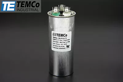 Buy TEMCo 40/7.5 MFD UF Dual Run Capacitor 370 440 Vac Volts AC Motor HVAC 40+7.5 • 14.95$