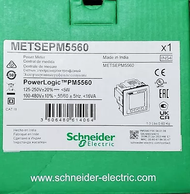 Buy New In Box Schneider Electric METSEPM5560 Power Meter PowerLogic PM5560 • 530$