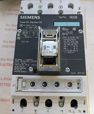 Buy New Siemens HDK3T150 3 Pole 150 Amp 480v Circuit Breaker • 299.99$