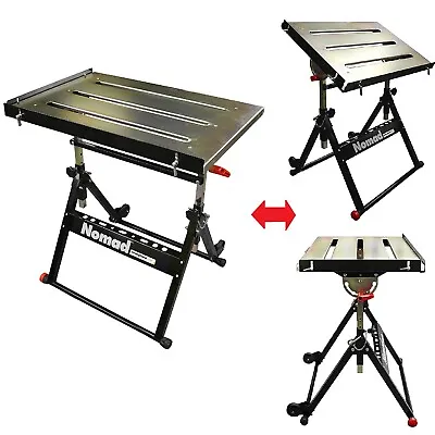 Buy Folding Portable Adjustable Steel Welding Table Industrial Workbench Power Tool • 197.99$