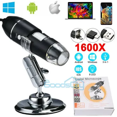 Buy 1600X USB Digital Microscope 8 LED For Electronic Accessories Coin Inspection US • 22.79$